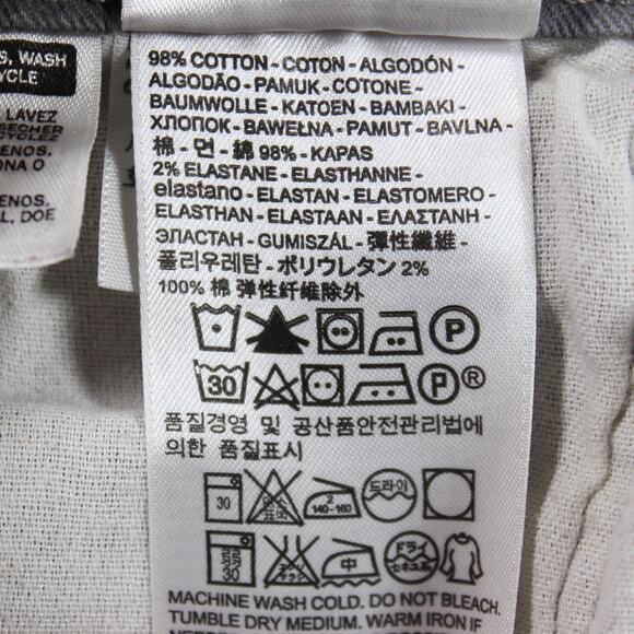 Levi’s 513 Jeans Mens 38x30 Gray Slim Straight Stretch Denim - Picture 11 of 11